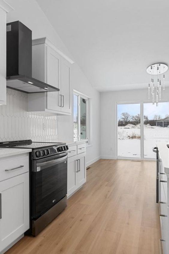 Wide Plank floor in kitchen